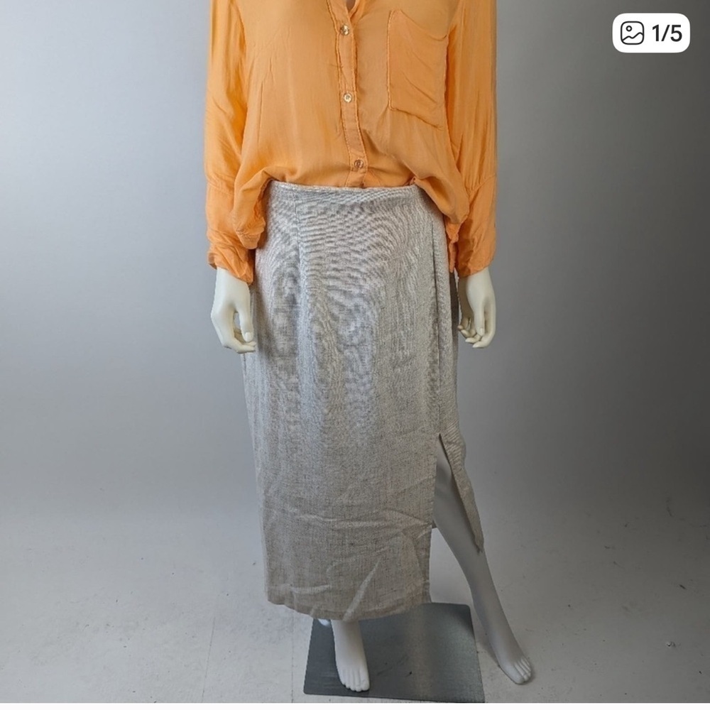 Elegant Tan Maxi Skirt